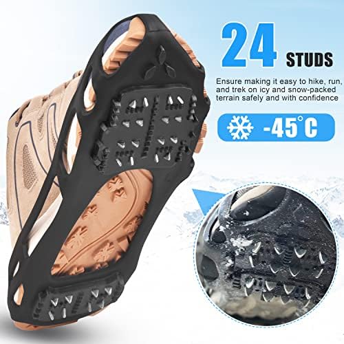 Ledeni kosi za cipele i čizme, hodajte vučne obloge Crampons za hodanje po snijegu i ledenim antiličnim ledenim cipelama hvataljke