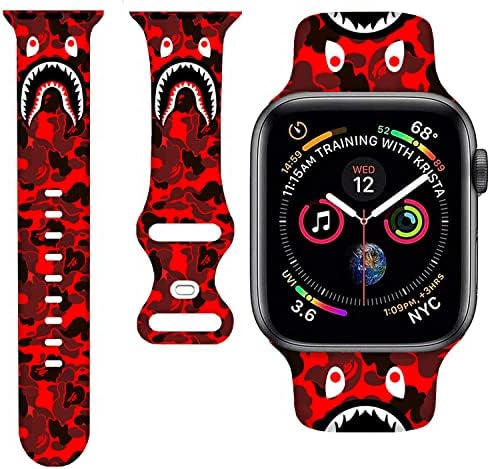 Cool Watch Band kompatibilan za Apple Watch Series S 8 7 6 5 4 3 2 SE 38 mm 40 mm 41 mm 42 mm 44 mm 45 mm, meki silikonski trake za
