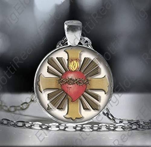 Ogrlica Presveto Srce Isusa Krista Katolička medalja Privjesak vjerski kršćanski nakit