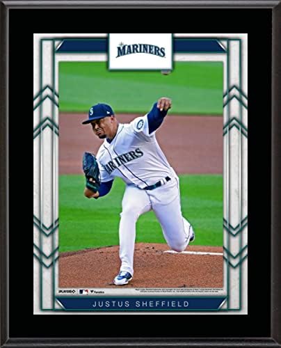 Justus Sheffield Seattle Mariners 10,5 x 13 sublimirani plak igrača - plaketi MLB igrača i kolaže