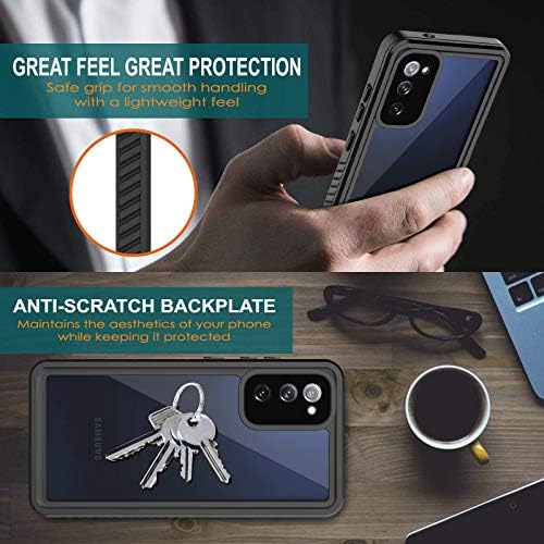 Antshare za Samsung Galaxy S20 Fe 5G Case vodootporan, ugrađen zaštitnik zaslona 360 ° 360 ° Cijeli tijelu zaštitni šok, IP68 podvodni