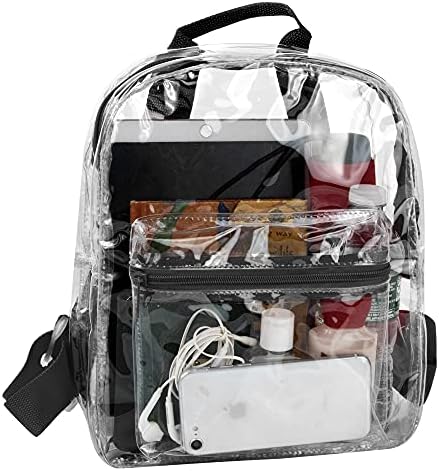 Madison & Dakota Clear Mini Backpacks za plažu, Putovanje - torba odobrena stadiona s podesivim naramenicama
