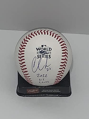 Chas McCormick potpisao 2022 bejzbol serije Svjetske serije Houston Astros Inscript JSA CoA - Autografirani bejzbol