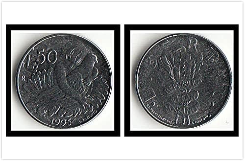 Europski San Marino 50rira Coin 1995 Edition Strani kovanica kolekcija poklona