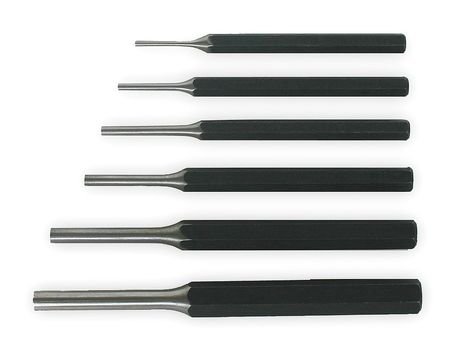 Pin Punch Set, 3/32 do 5/16 in, 6 pc