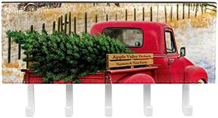 Guerotkr zidne kuke, viseće kuke, ljepljive kuke za vješanje, veseli božićni crveni kamion uzorak
