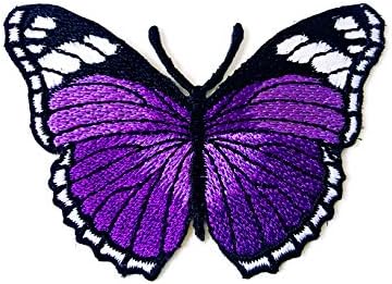 Th leptir ljubičasta boja retro lijepa logotip diy šivanje željezo na vezenim appaique značke značke patch zakrpa odjeća kostim
