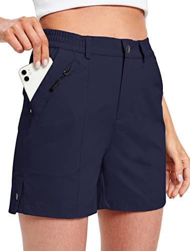 Hartpor ženski golf planinarski kratki kratki kratke hlače brzo suho rastezanje 5 inča ležerne ljetne hlače s džepovima otpornim na