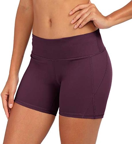 Sythyee ženski visoki struk joga kratke hlače za kontrolu trbuha Trgovina trčanje kompresije kratke hlače bočni džep