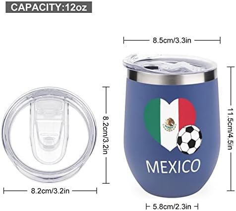 Ljubav Meksiko nogometni nogometni šalica Vakuum izolirana čaša šalica za kavu od nehrđajućeg čelika boca za kavu od 12 oz s poklopcem