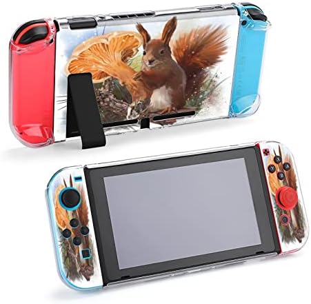 Slatka životinjska vjeverica kompatibilna s prekidačem slatka zaštitna futrola, prikrasni tiskani poklopac za Nintendo Switch i Joy-Con