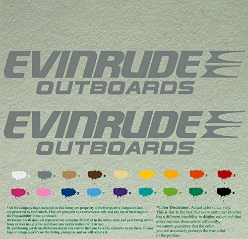 Par Evinrude kompatibilnih zamjenskih vanbrodskih naljepnica vinilnih naljepnica Outboard Motor Set od 2