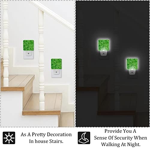 Mozaična pločica geometrijski apstraktno zeleno LED noćno svjetlo, dječja noćna svjetla za utikače u spavaćoj sobi u zidnu noćnu svjetiljku