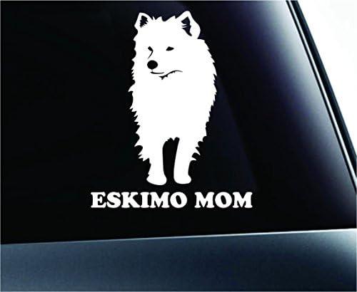 ExpressDecor American Eskimo Dog Mama simbol naljepnica Smiješni prozor naljepnice automobila