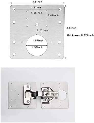 8 pakiranja šarka za popravak ploča od nehrđajućeg čelika šarke za popravak nosača sa pričvrsnim vijcima pribor za popravak za zaštitu
