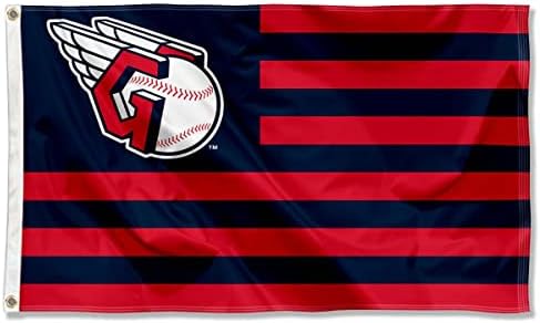 Cleveland bejzbol zvijezde i pruge American Nation 3x5 zastava