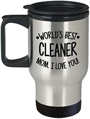 Smiješno čišćenje mama majčin dan 14oz izolirana putnička šalica - najbolja svjetska mama - jedinstveni inspirativni sarkazam Tumbler