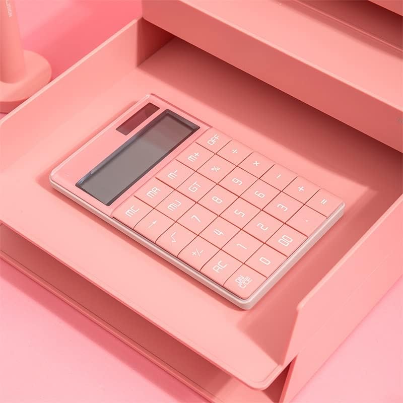 MJWDP Kalkulator 12-znamenkasti zaslon Big gumb Financijski kalkulator Veliki zaslon Dvostruki prijenosni kalkulator sustava (boja: