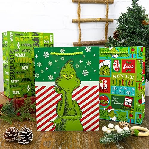 12pcs božićne papirnate vrećice za poklon s crtanim likom, vrećice s ručkama za slatkiše, božićne vrećice za poslastice, večernje vrećice