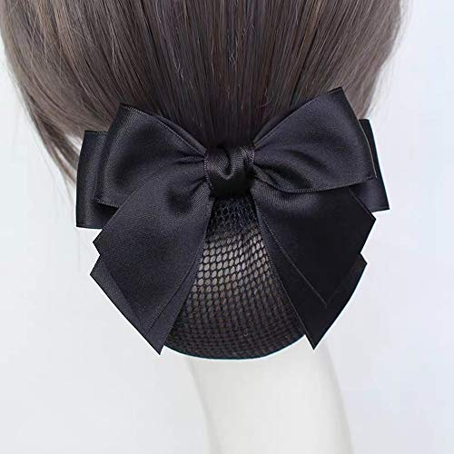 Ženska mrežasta ukosnica, Snood-ukosnice s vrpcom, profesionalne navlake za žensku kosu u obliku punđe, Crna mrežasta kravata za kosu