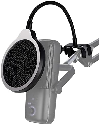 Postolje za mikrofon od 3 do 3 S Pop filterom-4 inča, 3 sloja vjetrobranskog stakla, pop zaslon, škare za mikrofon