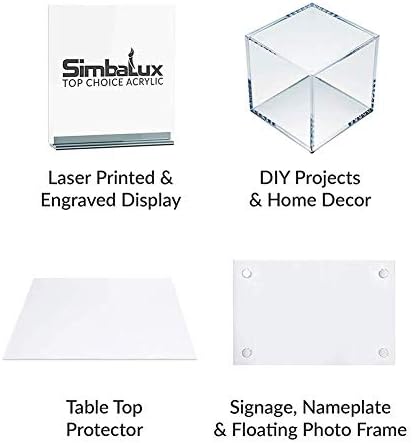 Zerobegin Transparentni akrilni list s pleksiglasom, za DIY i profesionalne projekte, 10pcs, širina 300 mm