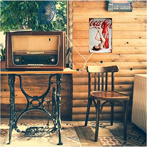 Retro Tin Sign Metalni plakat Vintage zidni dekor Coca Cola Coke Hot Girl za pub restorani kafić Club Plake