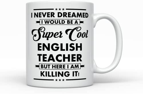 Šalica za kavu na engleskom jeziku, smiješna za najbolju srednju školu, za muškarce za uvažavanje žena, novi šalica za promociju posla,