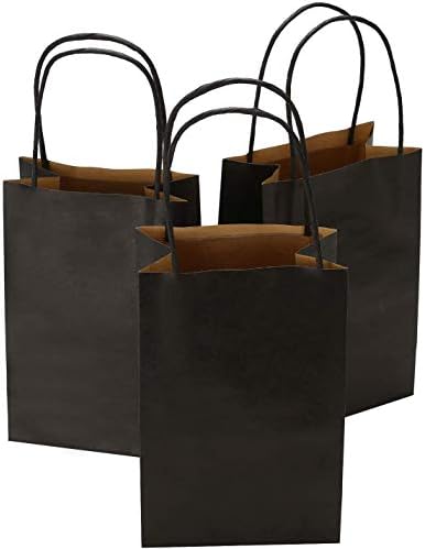 50pcs male crne poklon vrećice veličine 5, 25.3, 25.8 inča + 50pcs male crne prugaste poklon vrećice veličine 5, 25.3, 25.8 inča