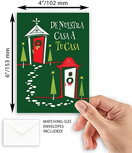 & Španjolske božićne čestitke za susjede i prijatelje, božićne čestitke na španjolskom jeziku / set od 10 paketa s omotnicama,