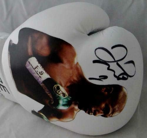 Floyd Mayweather s autogramiranim bijelim prilagođenim TBE slika Boxing rukavica - Beckett Auth - Autografirane bokserske rukavice