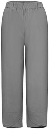 Ženske posteljine harem Capri hlače elastično struk labave ljetne hlače na plaži Ravne noge Udobno trčanje joga hlače