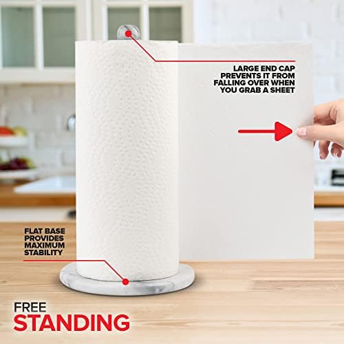 Moderna inovacija mramorni stalak za papirnate ručnike na radnoj površini u bijeloj boji, za kuhinju i kupaonicu, težak, samostojeći,