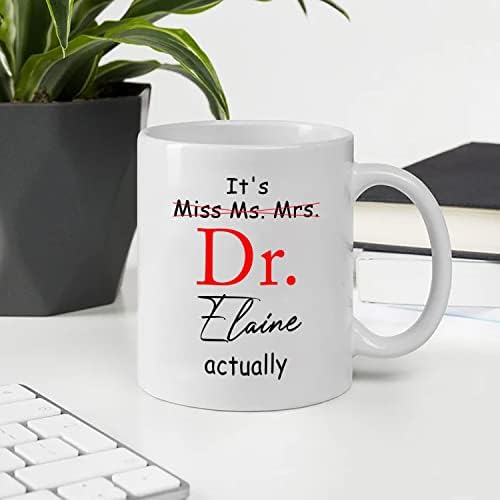Personalizirano prilagođeno ime liječnik keramička šalica za kavu ideja za poklon za liječnice, mame, prijatelje, suradnice, ovo je