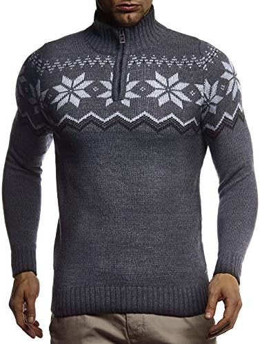 Leif Nelson muški stilski džemper dugsleeve pulover dukserica kapuljača za muškarce Slim Fit ln-20758
