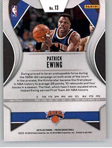 2019-20 PRIZM NBA 13 Patrick Ewing New York Knicks Službeni panini košarkaška trgovačka karta