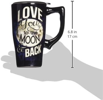 Spontiques - Ceramic Puthous COMG - Ljubav do Mjeseca i šalice za leđa - Topla ili Hladna pića - Poklon za ljubitelje kave