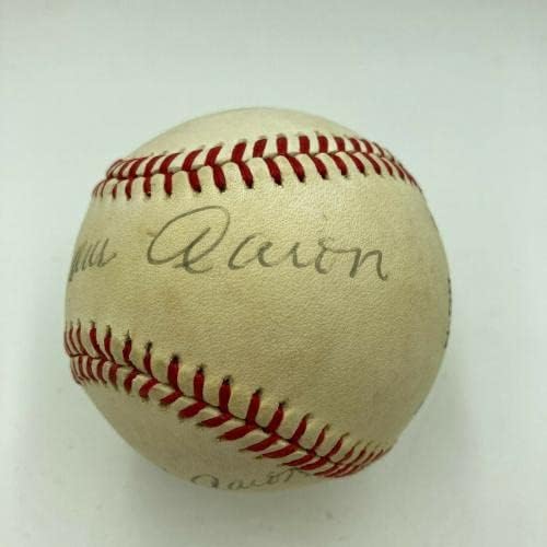 Hank Aaron Henry Louis Aaron puno ime potpisao je bejzbol s JSA Coa rijetkim - Autografirani bejzbol