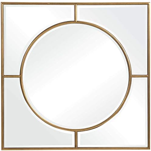 $ 09673 $ moderno kvadratno zidno ogledalo od brušenog zlata, 1,75 $ 48 $ 48