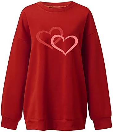 Žene vole Srčanu majicu Valentine Grafička košulja sretna košulja za Valentinovo casual vrhovi pulover