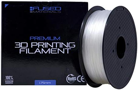 Spojeni materijali Transparentni TPU 3D filament za pisač - 1kg kašika, 1,75 mm, dimenzionalna točnost +/- 0,03 mm,