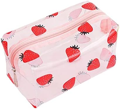 Prozirne kozmetičke torbe sa slatkim jagodama vodootporne prozirne kozmetičke torbe Prijenosni putnički organizator toaletnih potrepština