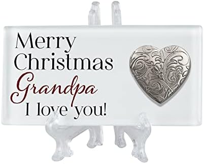Elanze dizajnira sretan božićni djed bijeli 4 -inčni stakleni stolni stol za easel ormarić okvir za fotografije