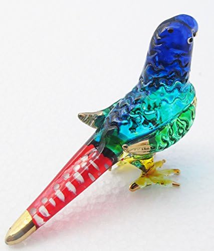 Tajlandski umjetnost u boji ručno ispuhana staklena figurica papiga