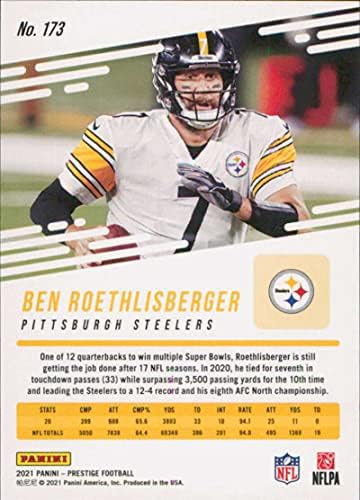Nogomet NFL 2021 Prestige 173 Ben Roethlisberger NM-MT Steelers