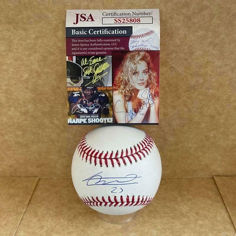 Vladimir Guerrero Jr. Toronto Blue Jays potpisao je autogramirani M.L. Baseball JSA - Autografirani bejzbol