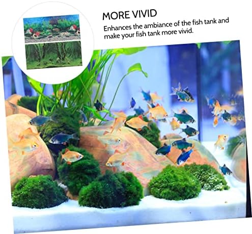 6 listova termoaplikacije dekorativni plakat za ribu uredske naljepnice dvostrane pozadine za ukrašavanje akvarija pejzažne slike slika
