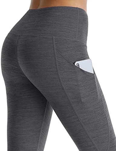 Rocorose ženske joga hlače s džepovima visoki struk za kontrolu trbuha joga kapris trčanje gamaša za vježbanje