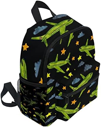 Dječji ruksak za malu djecu, zeleni avioni, oblaci, zvijezde, školska torba za slatke dječake i djevojčice, vrtić, školska torba za