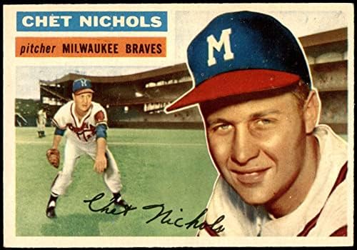 1956. Topps 278 Chet Nichols Milwaukee Braves Ex/Mt Braves